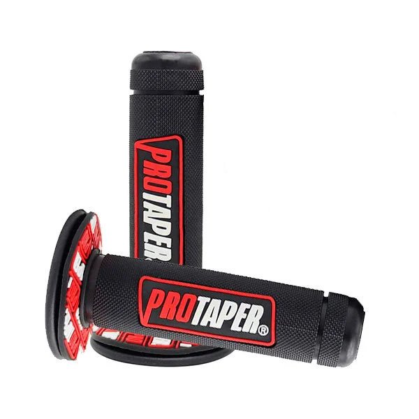 ItalyRacing Red Enduro Handlebar Grips – 110mm, Rubber, Offroad/Street, Made In Italy